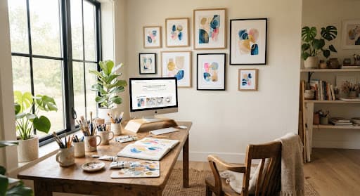 Studio gallery wall